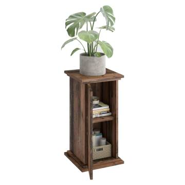 FMD Accent Table with Door - Old Style Dark | Hipomarket