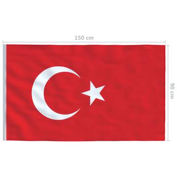 Turkey Flag 90x150 cm - Vibrant & Durable Polyester Flag