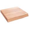 Light Brown Bathroom Countertop - Solid Oak Wood 40x40 cm