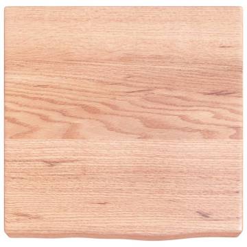 Light Brown Bathroom Countertop - Solid Oak Wood 40x40 cm