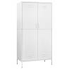 Stylish White Steel Wardrobe 90x50x180 cm - HipoMarket