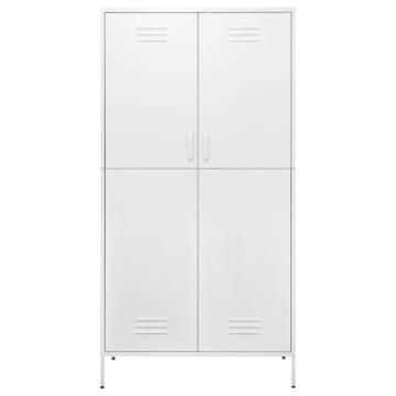 Stylish White Steel Wardrobe 90x50x180 cm - HipoMarket