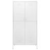 Stylish White Steel Wardrobe 90x50x180 cm - HipoMarket