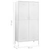 Stylish White Steel Wardrobe 90x50x180 cm - HipoMarket