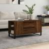 Stylish Brown Oak Coffee Table | 102x44.5x50 cm | Hipomarket