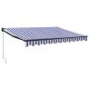 Retractable Awning Blue and White 3x2.5m - Stylish & Durable