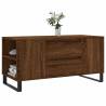 Stylish Brown Oak Coffee Table | 102x44.5x50 cm | Hipomarket