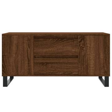 Stylish Brown Oak Coffee Table | 102x44.5x50 cm | Hipomarket