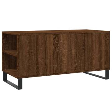 Stylish Brown Oak Coffee Table | 102x44.5x50 cm | Hipomarket