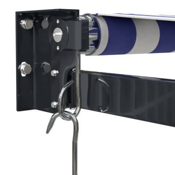 Retractable Awning Blue and White 3x2.5m - Stylish & Durable