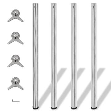 Adjustable Chrome Table Legs – Set of 4 | Hipo Market