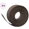 Garden Edgings 4 pcs Brown 10m Polyethylene for Your Garden