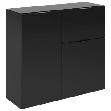 FMD Black Dresser with Drawer & Doors - Stylish Storage Solution