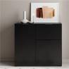 FMD Black Dresser with Drawer & Doors - Stylish Storage Solution