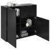 FMD Black Dresser with Drawer & Doors - Stylish Storage Solution