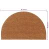 Natural Half Round Coir Door Mat 50x80 cm - Durable & Non-Slip