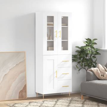 Stylish Highboard White 69.5x34x180 cm | HipoMarket