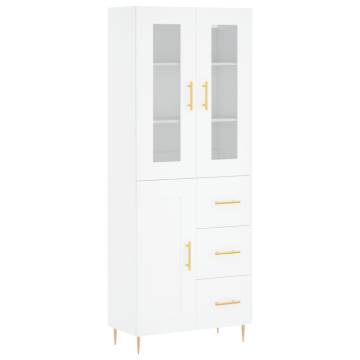 Stylish Highboard White 69.5x34x180 cm | HipoMarket