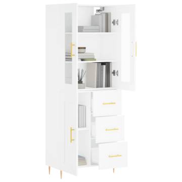 Stylish Highboard White 69.5x34x180 cm | HipoMarket