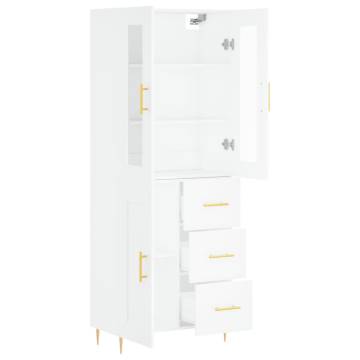 Stylish Highboard White 69.5x34x180 cm | HipoMarket