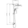 SCHÜTTE SILVER RAIN Overhead Shower Set - Chrome Style