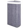 Bamboo Corner Laundry Basket Grey - 60L | Hipomarket