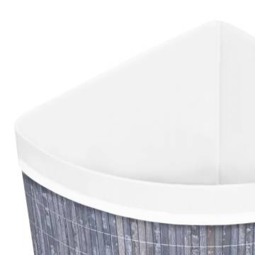 Bamboo Corner Laundry Basket Grey - 60L | Hipomarket