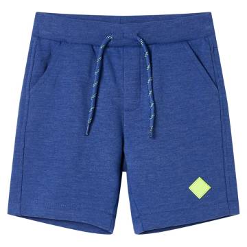 Kids' Blue Melange Drawstring Shorts - Age 9-10 | HipoMarket