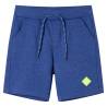 Kids' Shorts with Drawstring Blue Melange 140 Colour blue Size 140 (9-10y) 