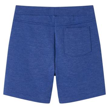 Kids' Blue Melange Drawstring Shorts - Age 9-10 | HipoMarket