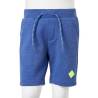 Kids' Blue Melange Drawstring Shorts - Age 9-10 | HipoMarket