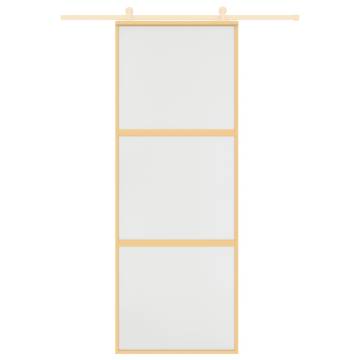 Sliding Door Gold 76x205 cm - Frosted ESG Glass & Aluminium