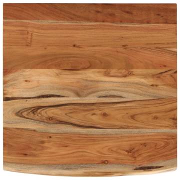 Solid Wood Acacia Live Edge Desk Top - 80x80x2.5 cm