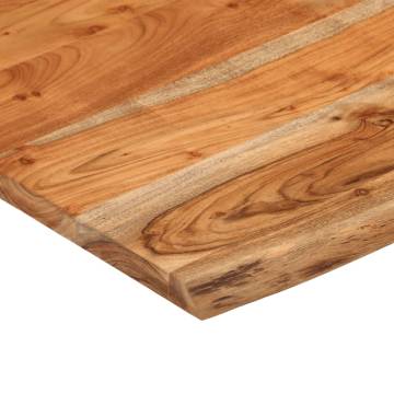 Solid Wood Acacia Live Edge Desk Top - 80x80x2.5 cm