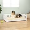 Dog Bed White 95.5x65.5 cm - Solid Wood Pine | HipoMarket