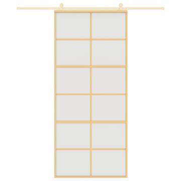 Sliding Door Gold 90x205 cm - Modern Frosted ESG Glass