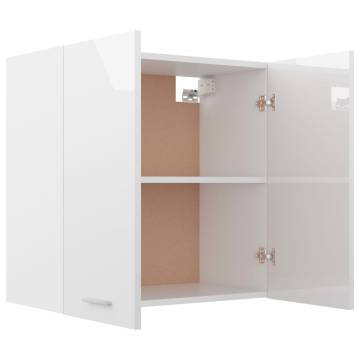 Hanging Cabinet High Gloss White 60x31x60 cm | Hipomarket