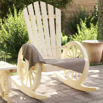 Rocking Adirondack Chair - Solid Wood Fir | Hipomarket UK