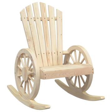 Rocking Adirondack Chair - Solid Wood Fir | Hipomarket UK