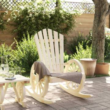 Rocking Adirondack Chair - Solid Wood Fir | Hipomarket UK