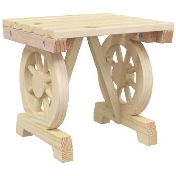 Garden Footstool - Solid Wood Fir | Hipomarket