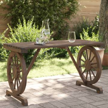 Garden Table 115x55 cm Solid Wood Fir - Rustic Outdoor Charm