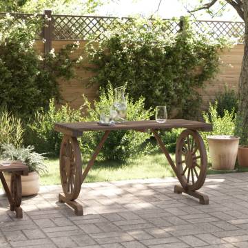 Garden Table 115x55 cm Solid Wood Fir - Rustic Outdoor Charm