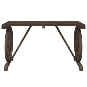 Garden Table 115x55 cm Solid Wood Fir - Rustic Outdoor Charm