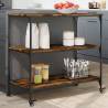 Kitchen Trolley Smoked Oak 102x50x95 cm Engineered Wood Colour smoked oak 