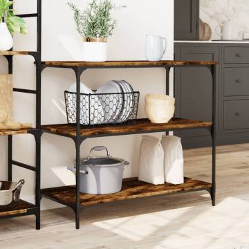 Kitchen Trolley Smoked Oak 102x50x95 cm - Stylish Storage Solution