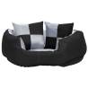 Reversible & Washable Dog Cushion - Grey & Black 65x50 cm