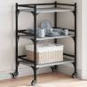 Kitchen Trolley Grey Sonoma 50x35x75.5 cm Engineered Wood Colour grey sonoma 