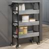 Kitchen Trolley Grey Sonoma 53x20x76 cm Engineered Wood Colour grey sonoma 