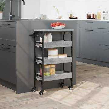 Kitchen Trolley Grey Sonoma - Stylish & Functional Storage